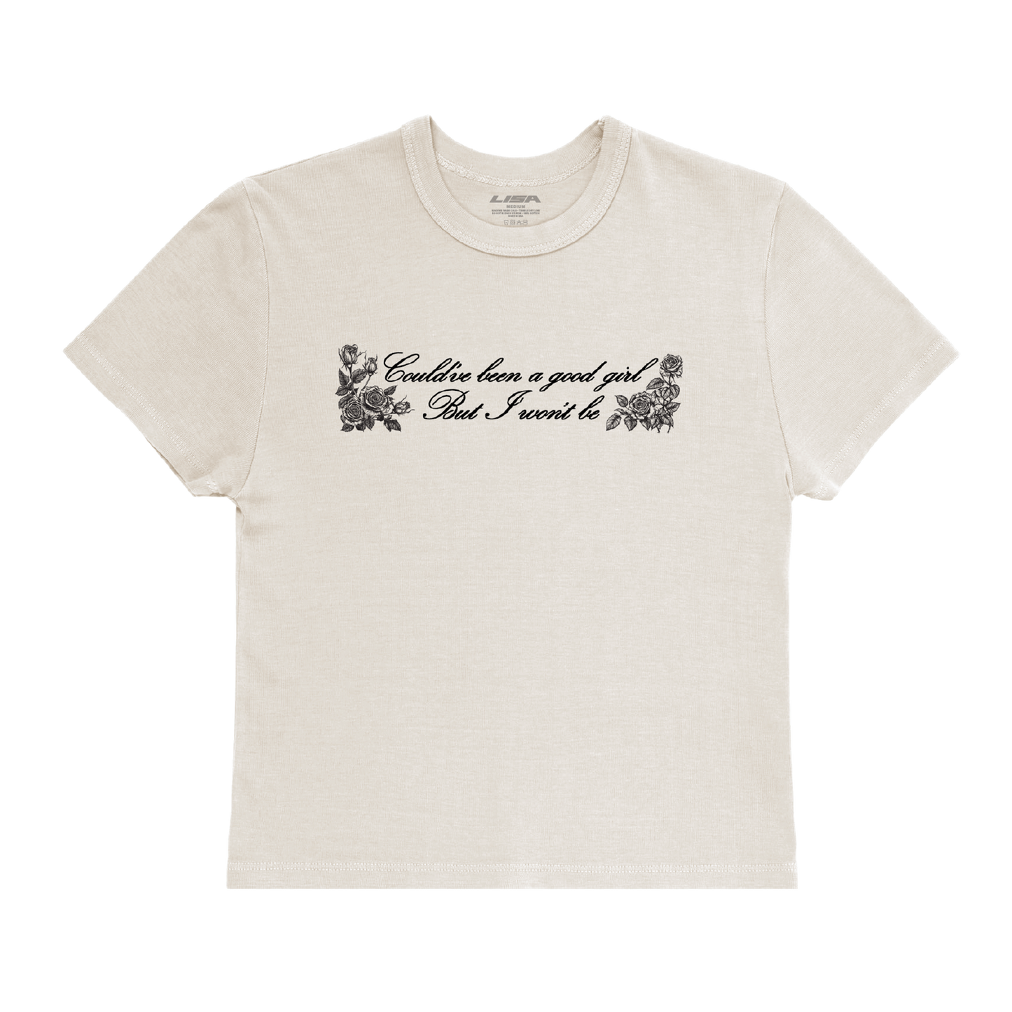Blackpink Lisa Official Alter Ego Album Sunni Sunkissed Baby Cropped T-Shirt (Front)