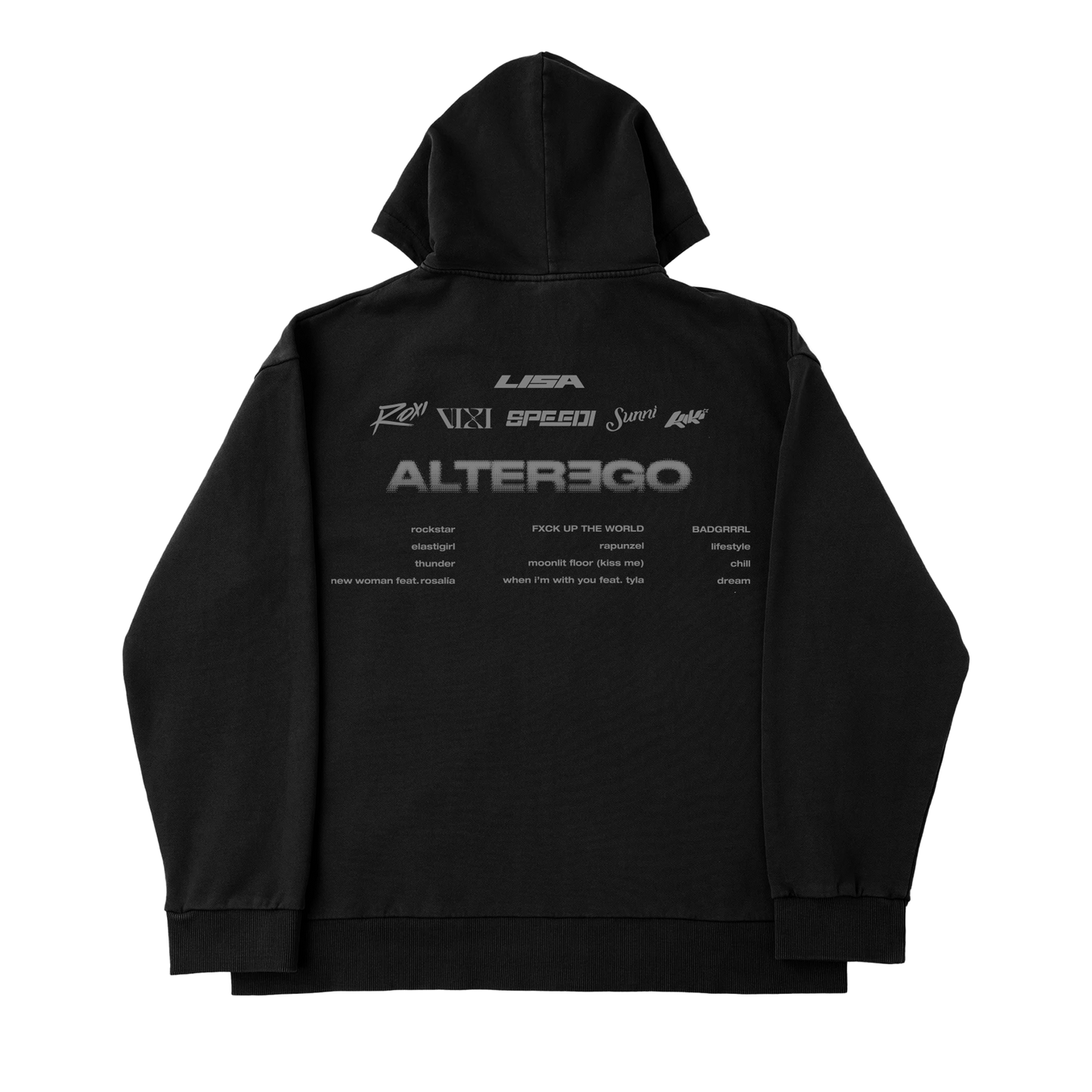 Blackpink Lisa Official Alter Ego Album Track List Zip-Up Hoodie (Back)