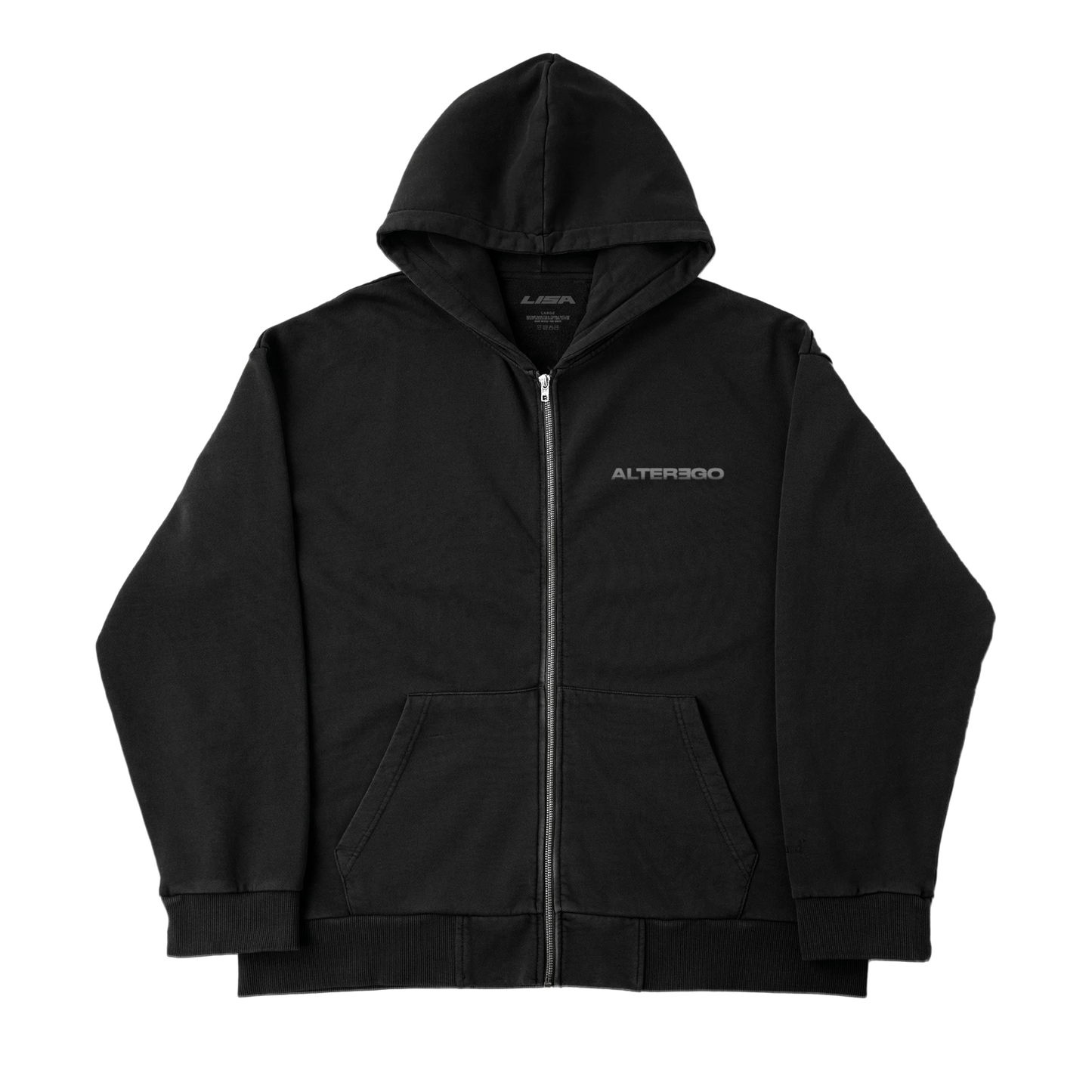 Blackpink Lisa Official Alter Ego Album Track List Zip-Up Hoodie (Front)