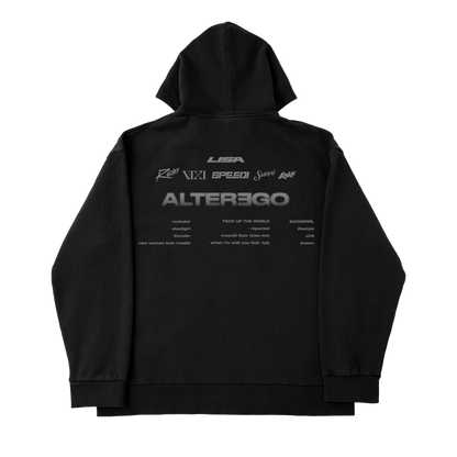 Blackpink Lisa Official Alter Ego Album Track List Zip-Up Hoodie (Back)