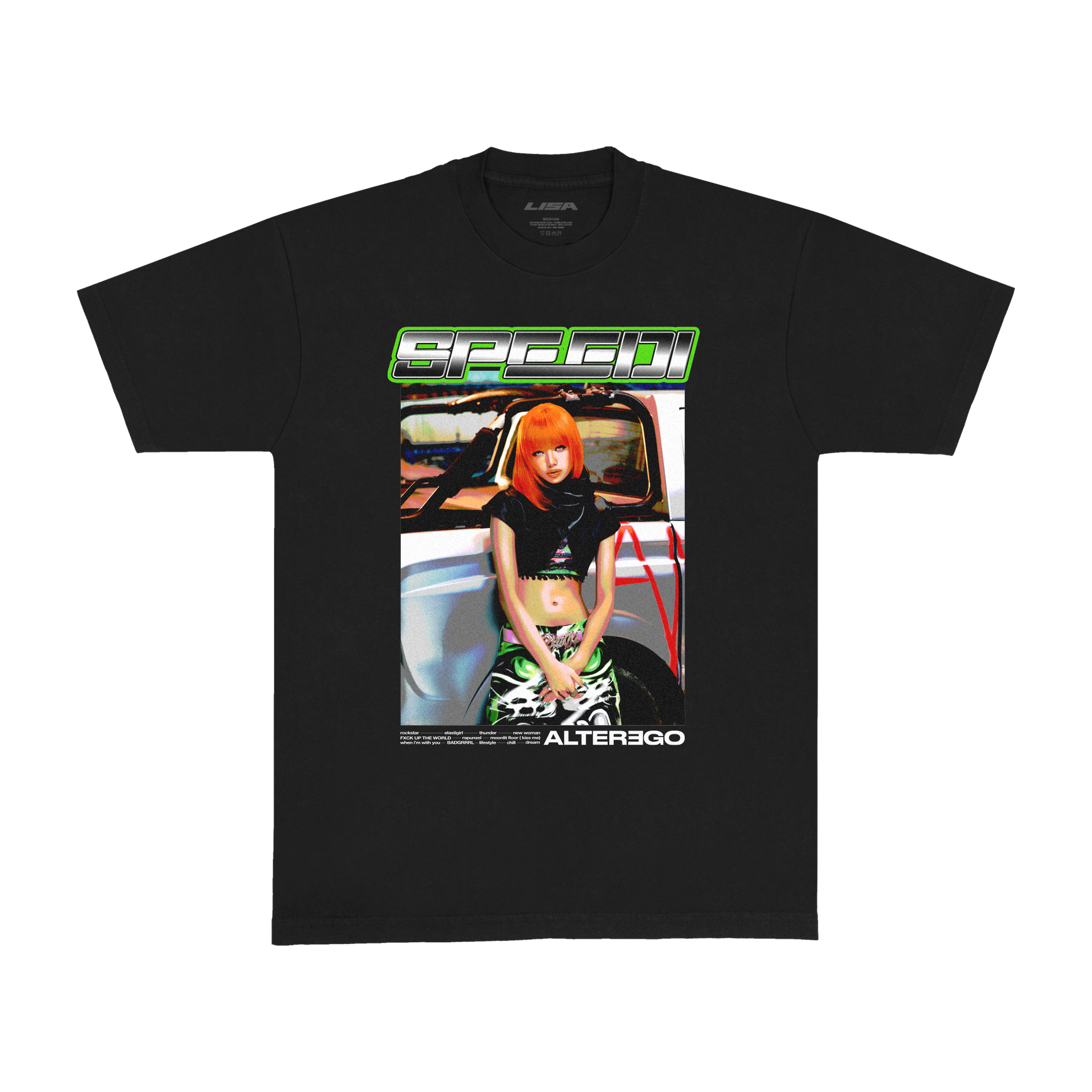 Blackpink Lisa Offiical Alter Ego Album Speedi Photo T-Shirt (Front)